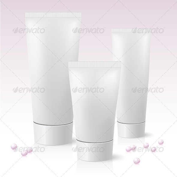 Three cosmetic tube Three cosmetic tube