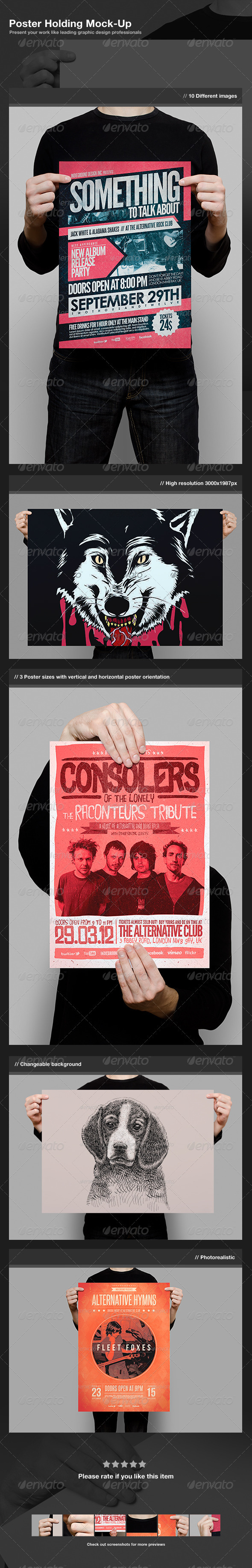 Poster Holding Mock-Up Poster Holding Mock-Up
