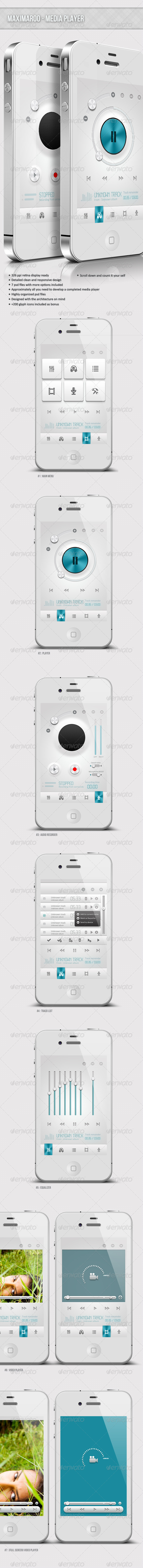 Maximaroo - Retina Media Player - User Interfaces Web Elements