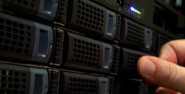 Adding Hard Drives To Server Close-Up Adding Hard Drives To Server Close-Up