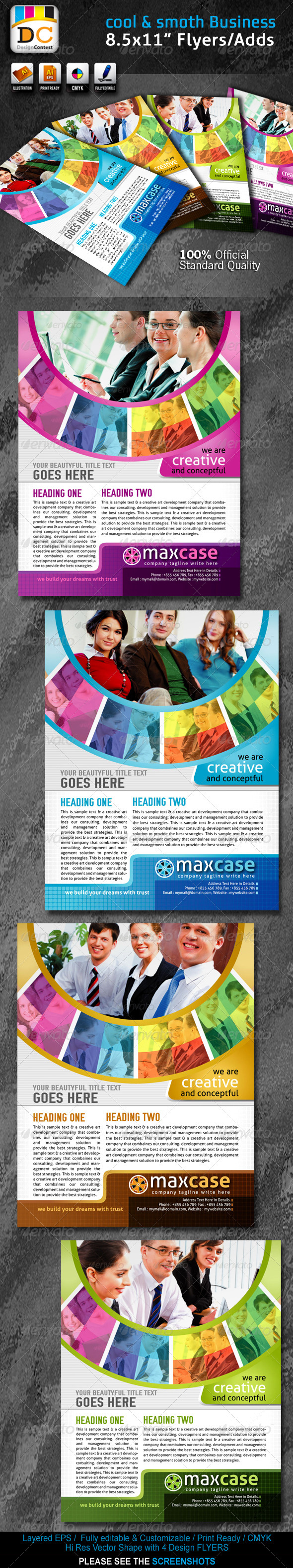 Cool & Smooth Corporate Business Flyers Adds Cool & Smooth Corporate Business Flyers Adds