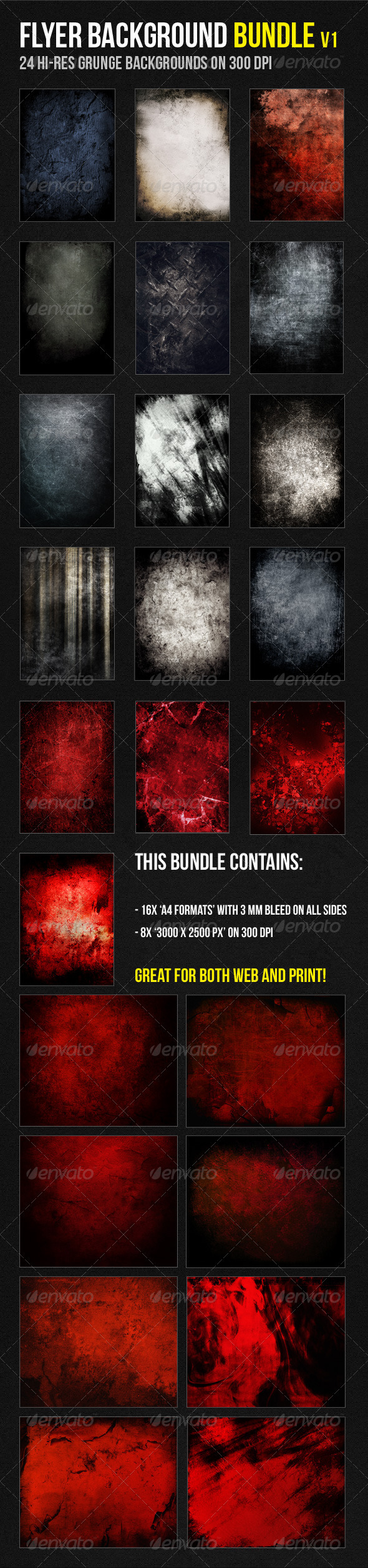 Grunge Background Bundle - Miscellaneous Backgrounds