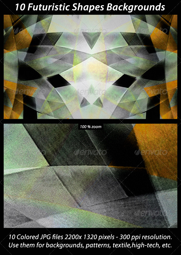 10 Futuristic Shapes Backgrounds 10 Futuristic Shapes Backgrounds