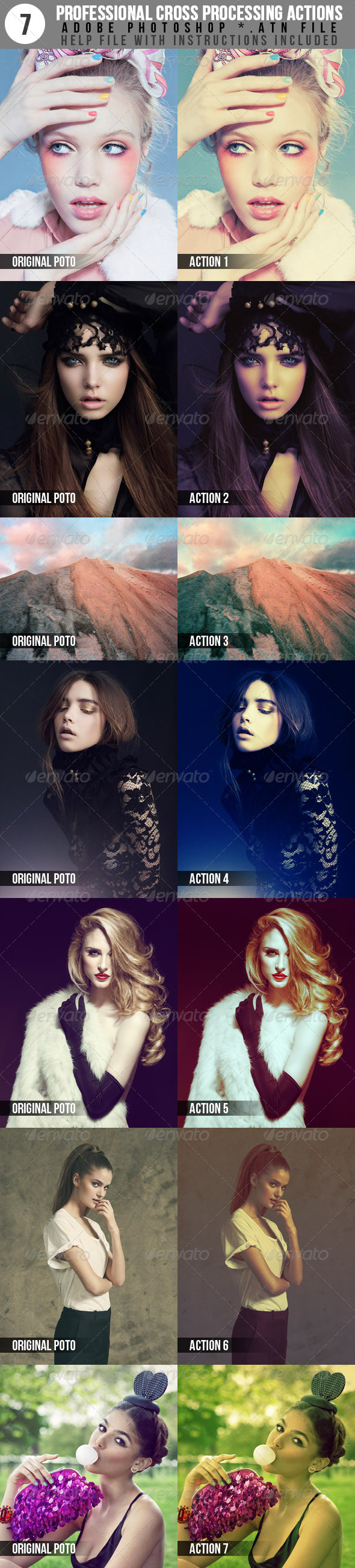 7 Professional Cross Processing Photo Actions - Photo Effects Actions