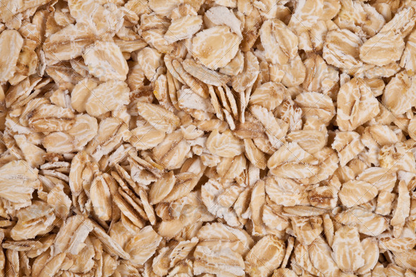 Rolled oats forming a background