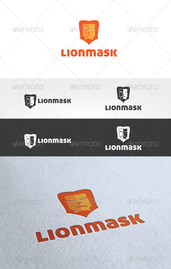 Lion Mask Logo Template
