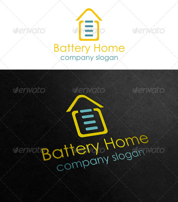 Battery Home - Symbols Logo Templates
