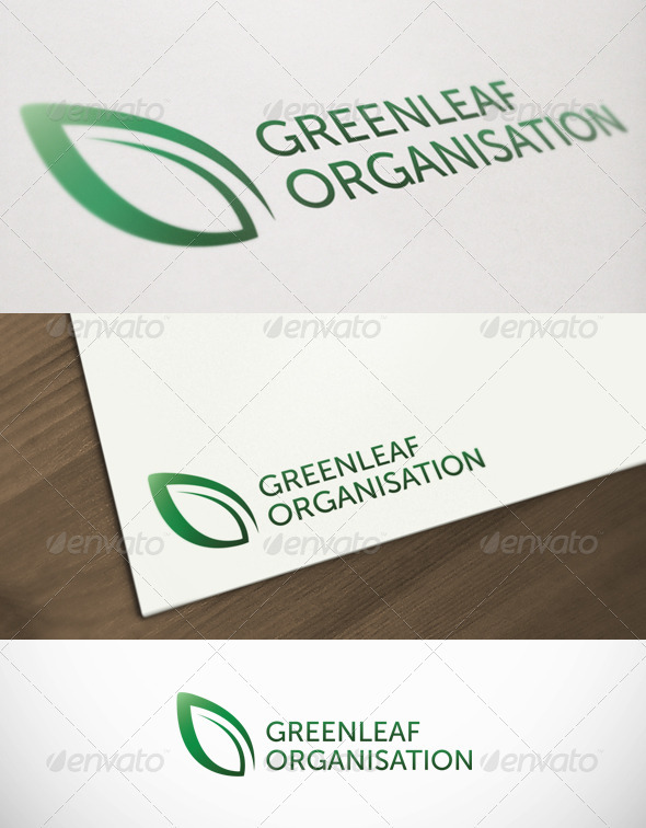 Green Leaf Organisation Premium Logo Template - Nature Logo Templates