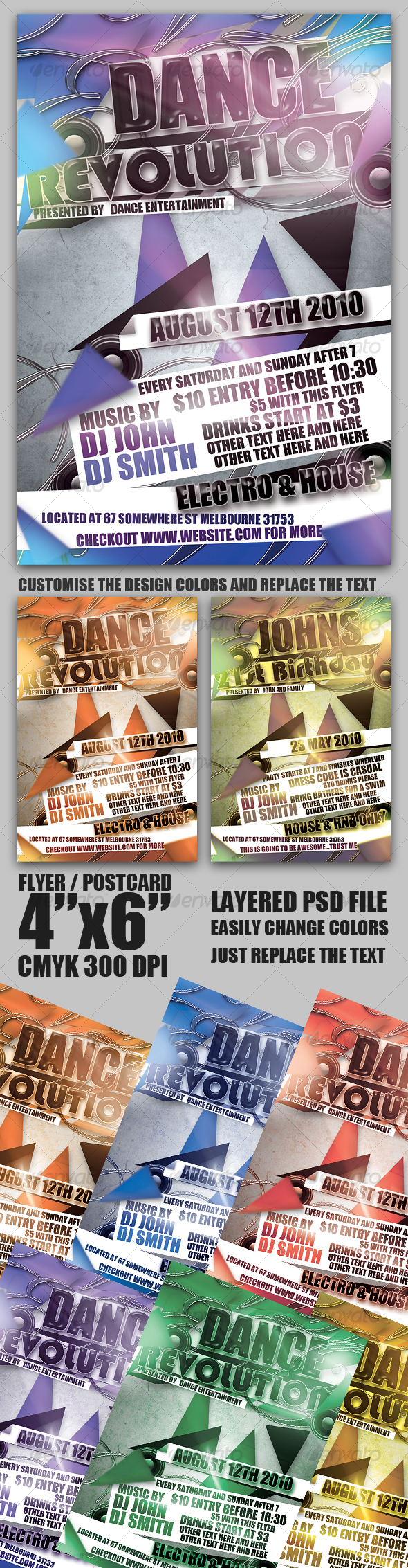 Flyer / Postcard Template - Clubs & Parties Events