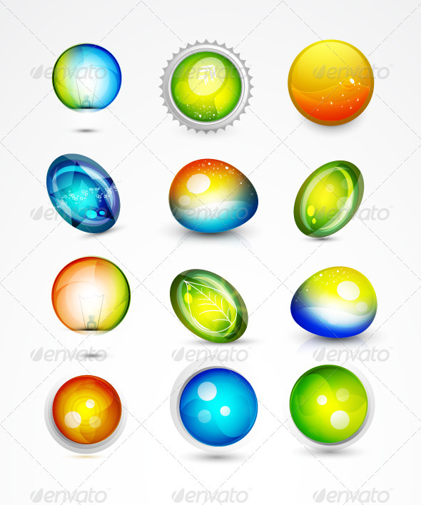 Abstract Glossy Shapes Big Pack Abstract Glossy Shapes Big Pack