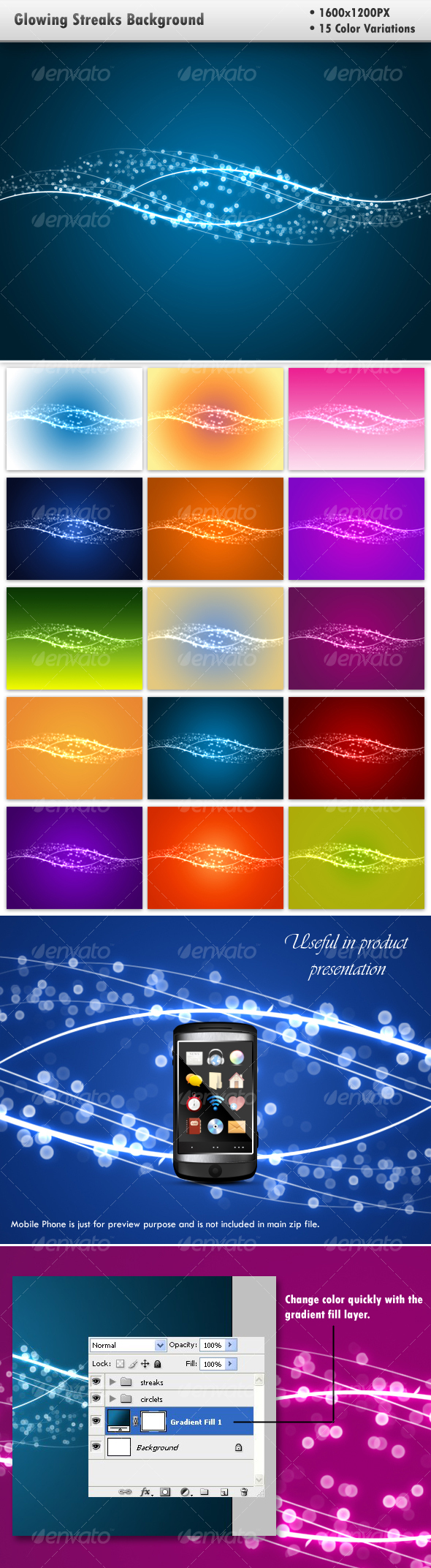 Glowing Streaks Background Glowing Streaks Background