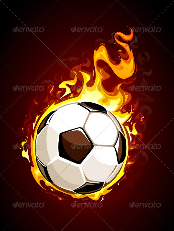 Burning soccer ball Burning soccer ball