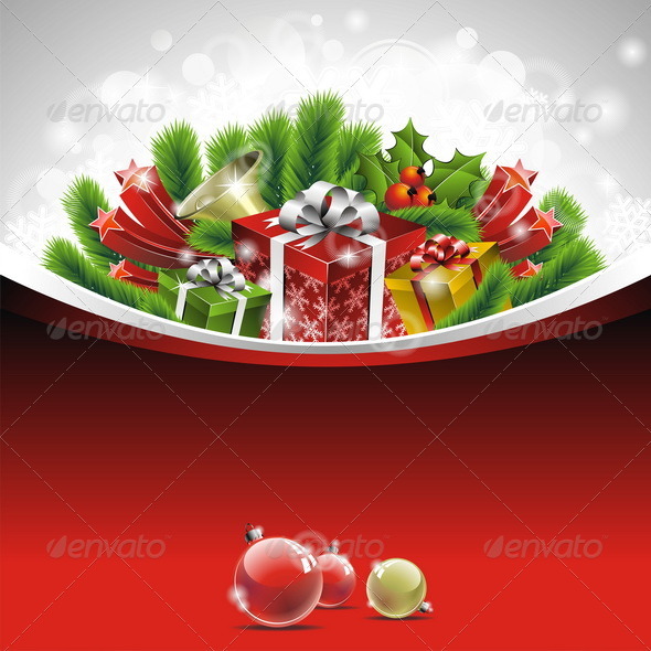 Vector illustration on a Christmas theme Vector illustration on a Christmas theme