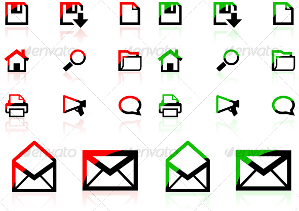 Red Green Icons Red Green Icons