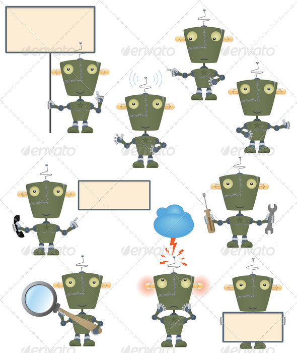 Funny military robot set Funny military robot set