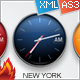 Custom Color Time Zone XML Clocks Custom Color Time Zone XML Clocks - ActiveDen Item for Sale
