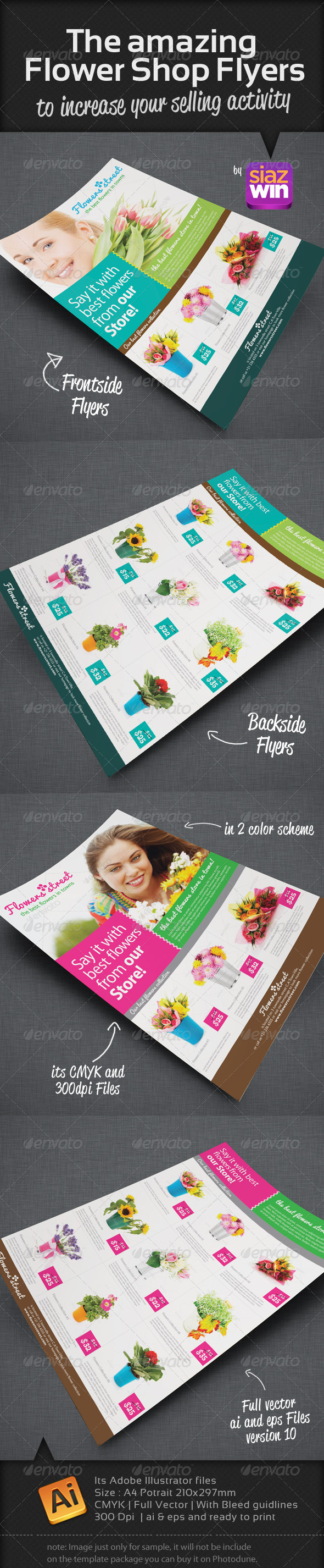 The Amazing Flower Shop Flyers - Commerce Flyers