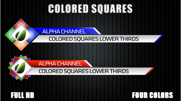 Colored Squares Lower Thirds Colored Squares Lower Thirds