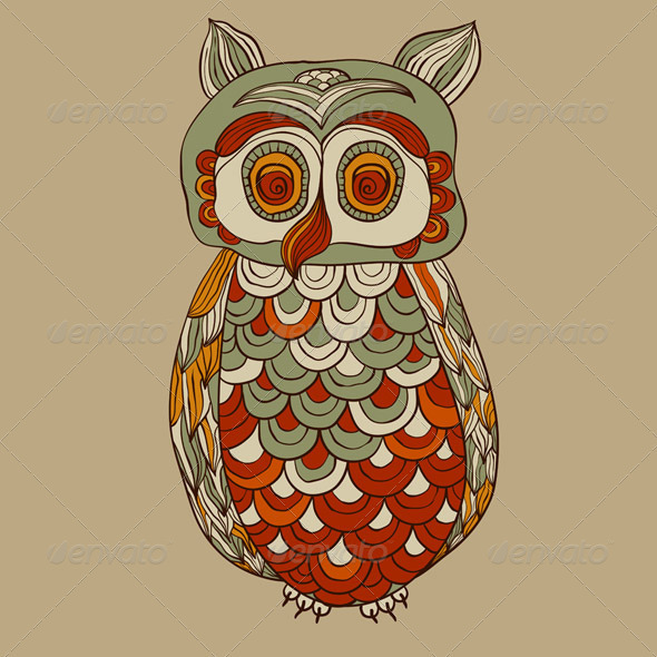 Vector Bizarre Funky Owl Vector Bizarre Funky Owl