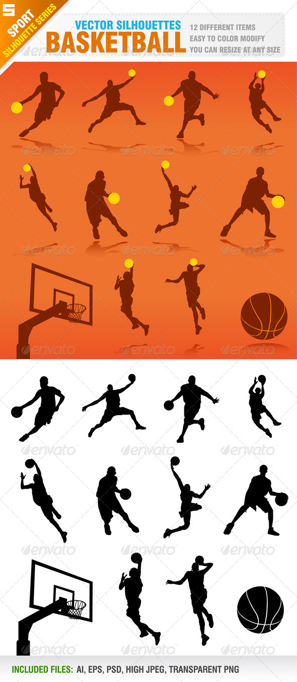 Basketball Silhouettes Basketball Silhouettes