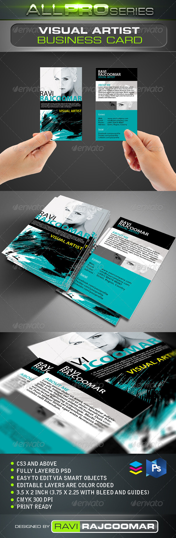 Visual Artist Business Card Visual Artist Business Card