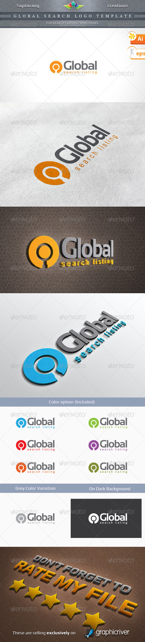 Global Search Listing Logo template - Symbols Logo Templates