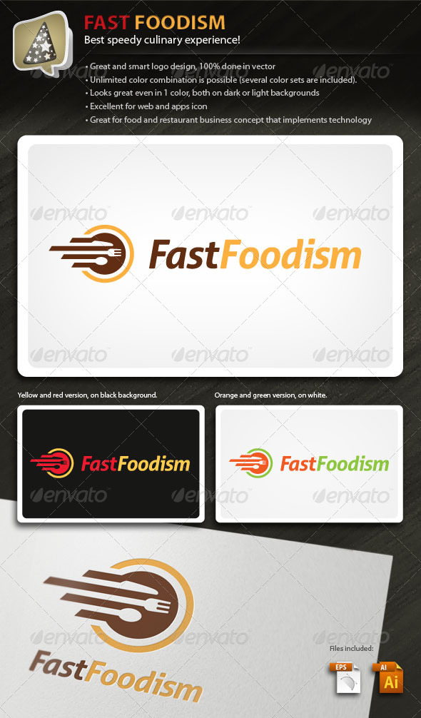 FastFoodism - Logo For Food And Culinary Business