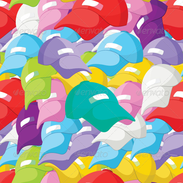 Hats Seamless Pattern Vector Illustration - Textures / Fills / Patterns Illustrator