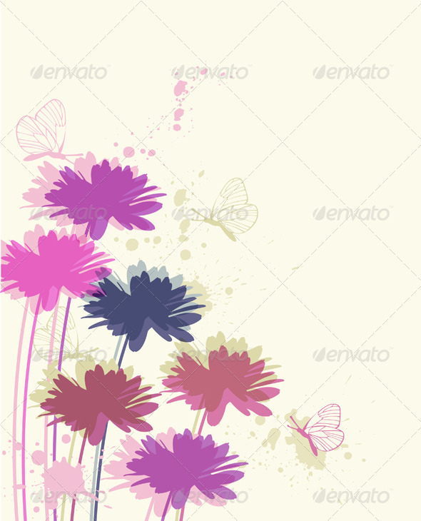 Floral Background with Chamomile Floral Background with Chamomile
