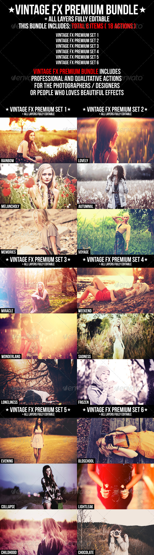 Vintage FX Premium Bundle - Photo Effects Actions