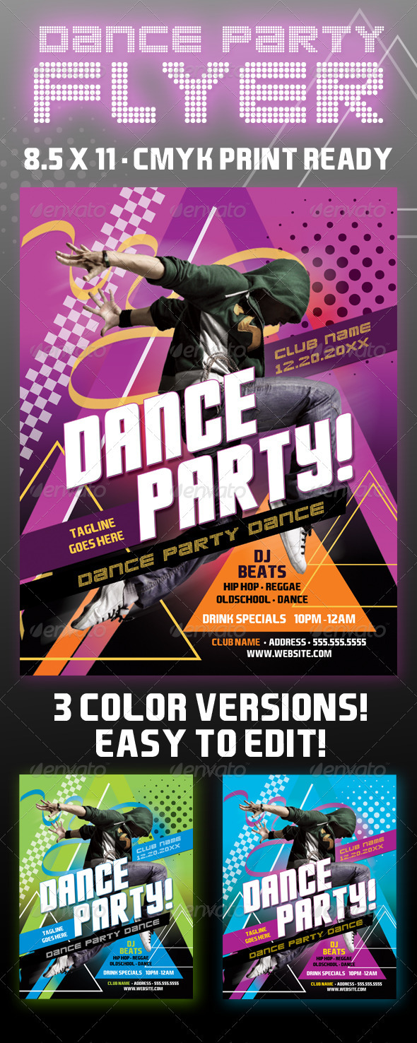Dance Party Flyer - Clubs & Parties Events