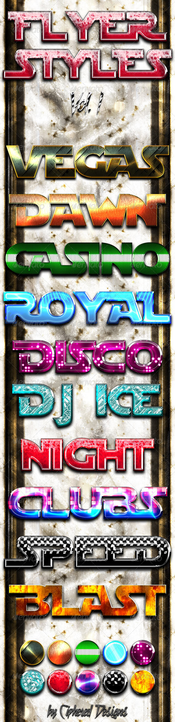 Flyer Styles - Text Effects Styles