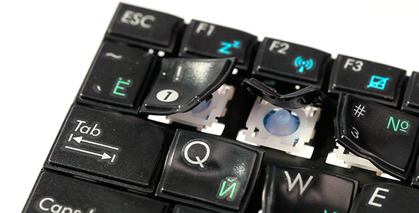Melting Computer Keyboard Melting Computer Keyboard