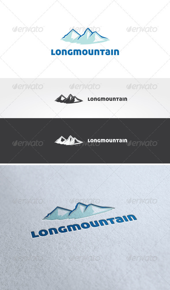 Long Mountain Logo Template