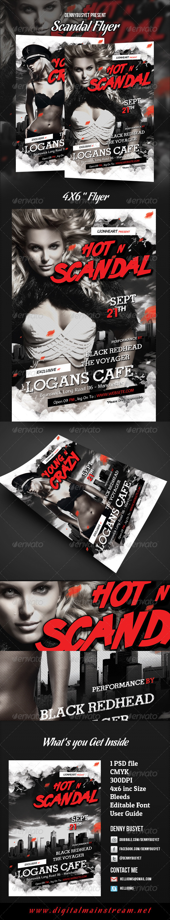 Scandal Flyer Template - Events Flyers