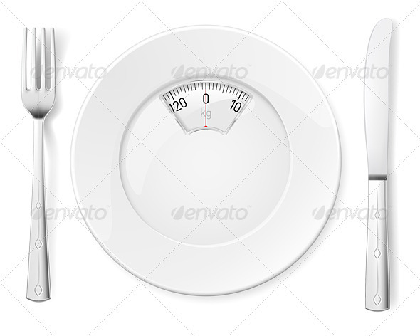 Plate with knife and fork Plate with knife and fork
