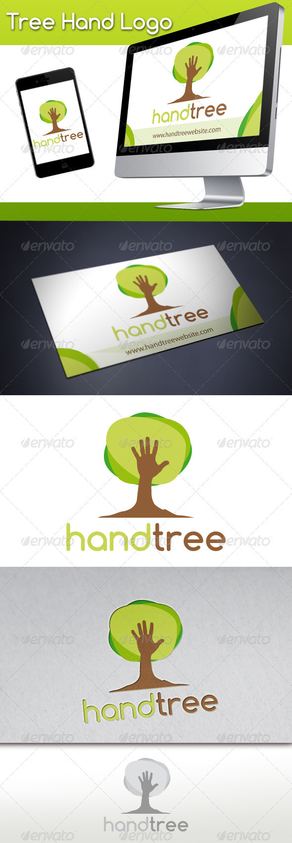 Tree Hand Logo Tree Hand Logo