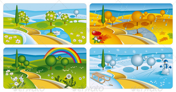 Four Seasonal Banners Four Seasonal Banners
