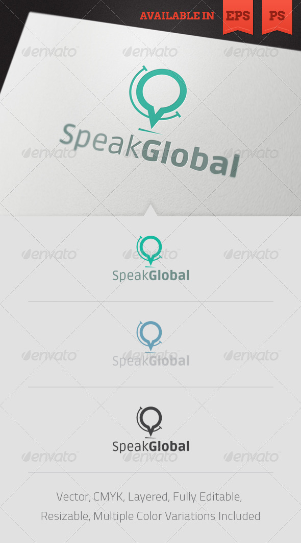 Speak Global Logo Template Speak Global Logo Template