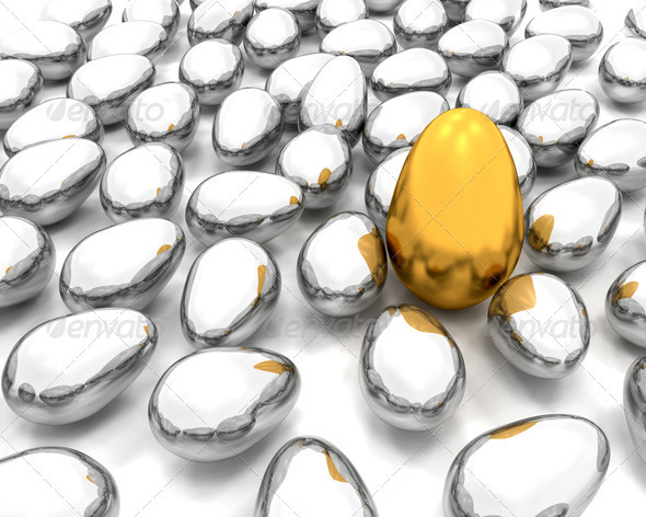 Gold Easter egg Gold Easter egg