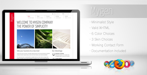 Mygen - Minimalist Business Template 2