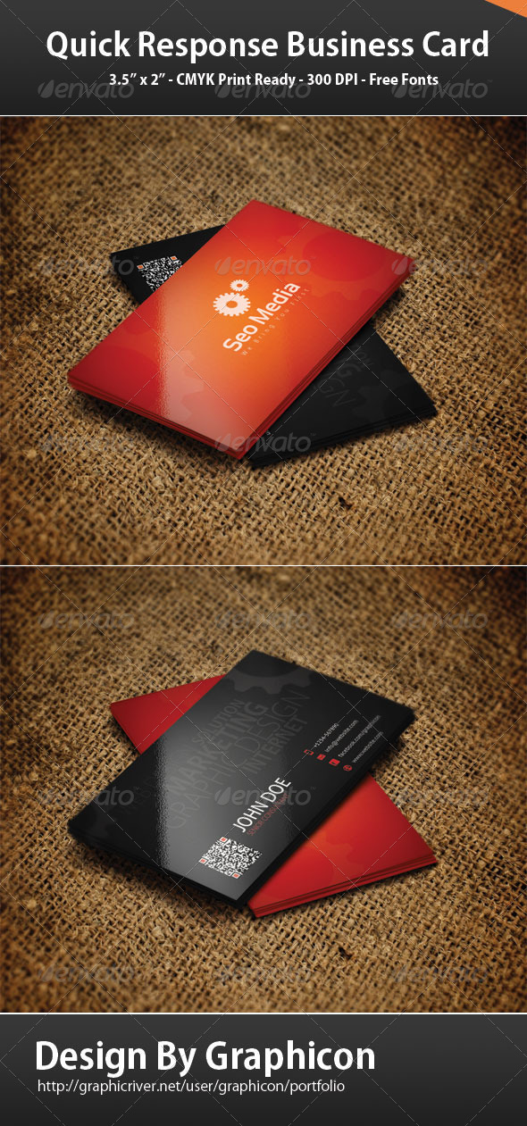 Quick Response Business Card - Corporate Business Cards
