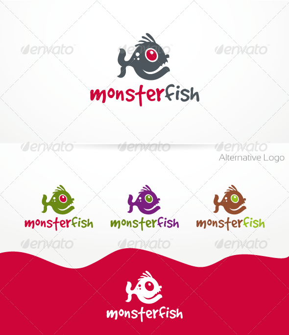 MonsterFish Logo Template