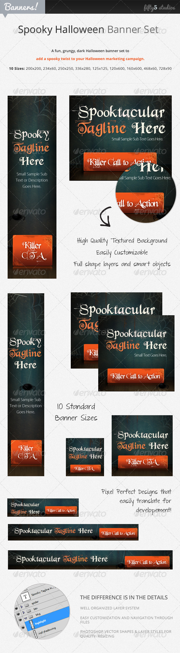 Spooky Fun Halloween Banner Set Spooky Fun Halloween Banner Set