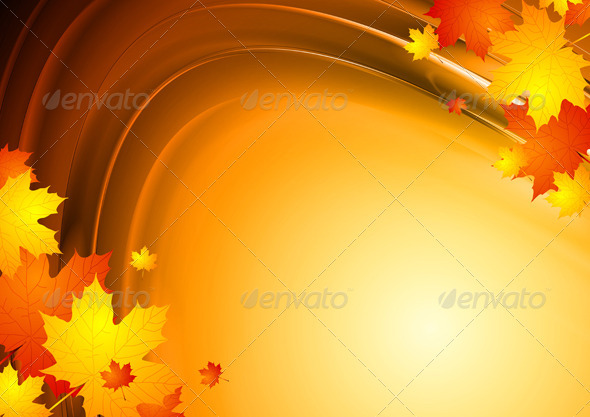 Abstract autumn design with maple leaves Abstract autumn design with maple leaves