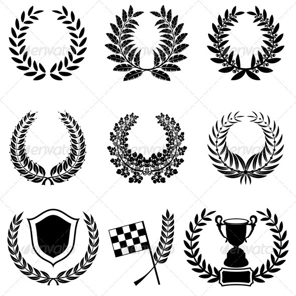 Set of Laurel Wreaths Set of Laurel Wreaths