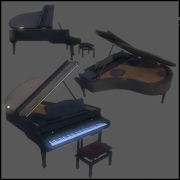 Grand Piano - 3DOcean Item for Sale