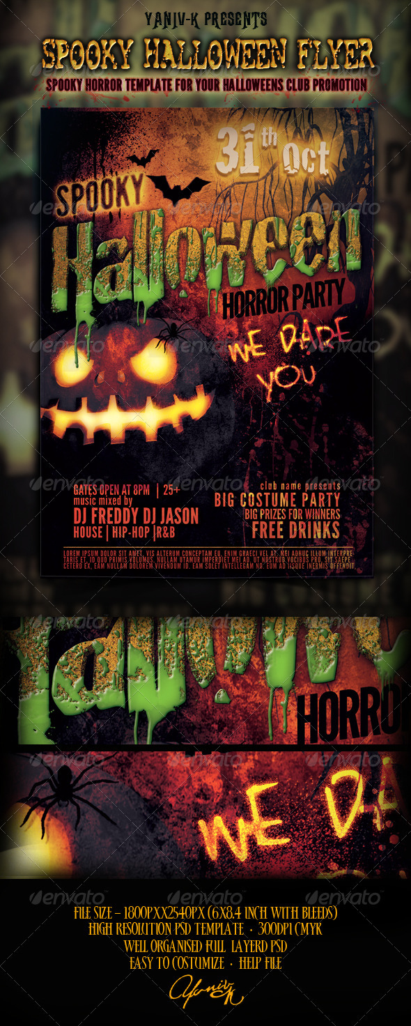 Spooky Halloween Flyer Template - Holidays Events