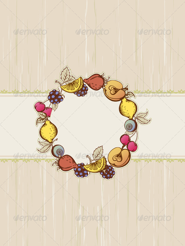 Vintage Fruit Frame