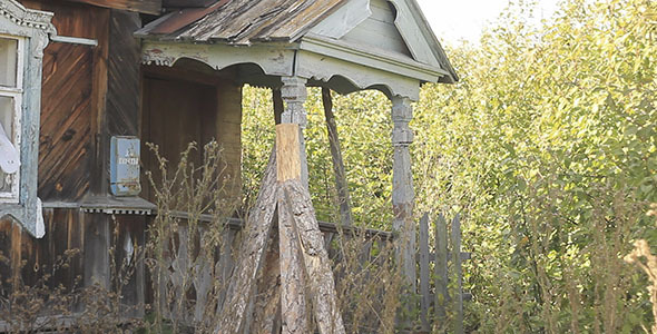 Abandoned Village House Porch Abandoned Village House Porch